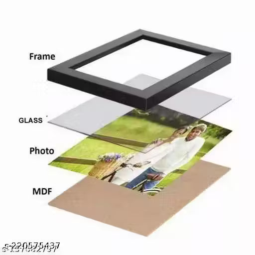 GLASS WOOD POSTER FRAME SET 6 ( BLACK 4X6-6
